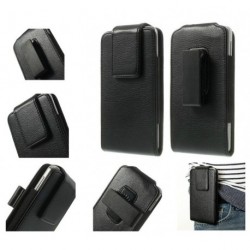 Funda cinturon con clip giratorio 360º piel sintetica para Tianhe H900 - Negra