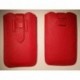 Funda piel sinte con lazo extraccion y cierre de seguridad para - thl w8+ - roja