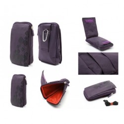 Funda multiusos cinturon y mosqueton para - THL W8+ - VIOLETA