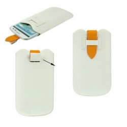 Funda con lazo extraccion y cierre de seguridad para thl w100 / thl w100s blanca