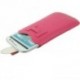 Funda con lazo extraccion y cierre de seguridad para thl w100 / thl w100s rosa