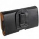 Funda cinturon clip horizontal piel sinte lisa para thl w100 thl w100s - negra