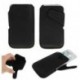 Funda piel sinte con cierre por velcro lateral para thl w100 thl w100s - negra