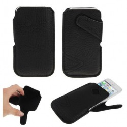 Funda piel sinte con cierre por velcro lateral para thl w100 thl w100s - negra