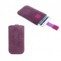 Funda diseño circulos pasador cinturon velcro para thl w100 / thl w100s - morada