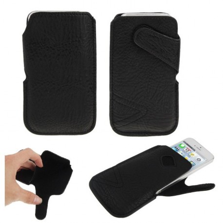 Funda piel sintetica con cierre por velcro lateral para thl t5 / thl t5s negra