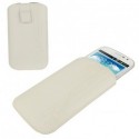 Funda diseño lineas pasador cinturon cierre velcro para thl t5 / thl t5s blanca