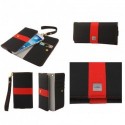 Funda diseño linea de color y tarjetero para - thl t100 / thl t100s - negra