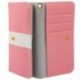 Funda premium diseño linea de color y tarjetero para - thl 5000 - rosa