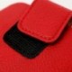 Funda poli piel con cierre por velcro y bolsillo delantero para Tecno Y4 - Roja
