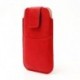Funda poli piel con cierre por velcro y bolsillo delantero para Tecno M7 - Roja