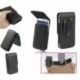 Funda cinturon con clip vertical piel sintetica premium para tianhe w450 negra