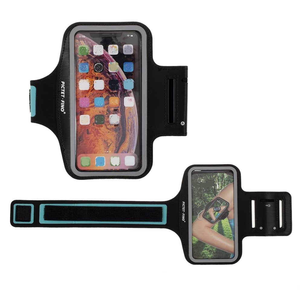 Professional Cover Neoprene Waterproof Armband Wraparound Sport with Buckle for SHARP AQUOS V (2019) - Black