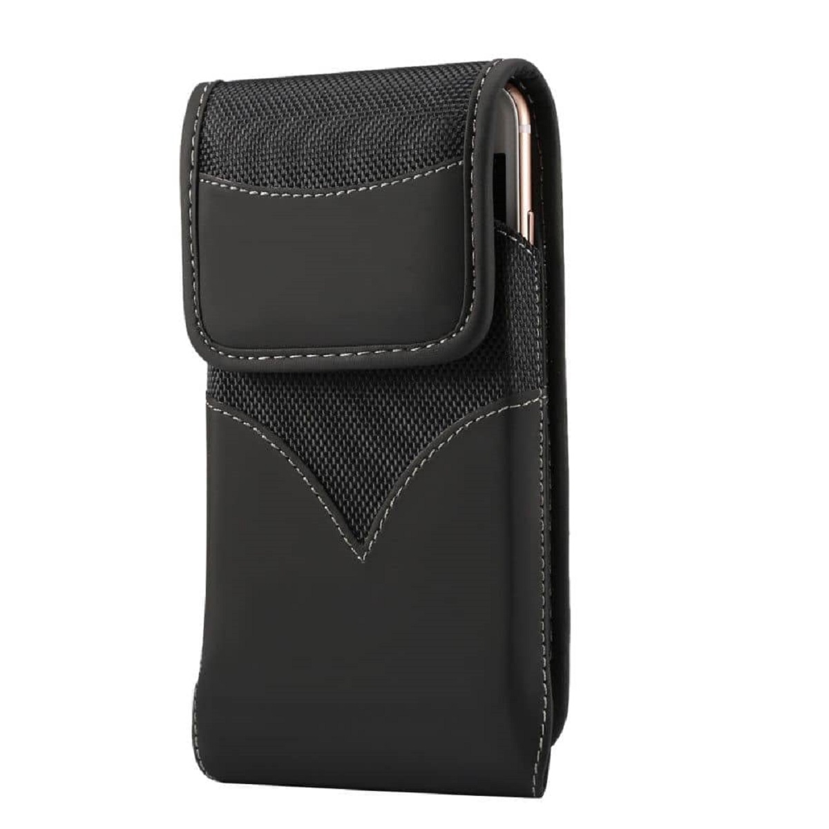 New Style Holster Case Cover Nylon with Rotating Belt Clip for Huawei Maimang 8 (2019) - Black