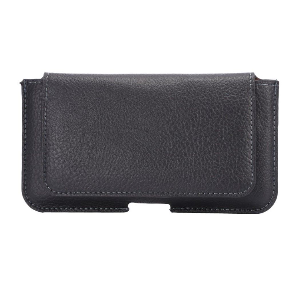 New Design Leather Horizontal Belt Case with Card Holder for UMI Umidigi A3s (2019) - Black