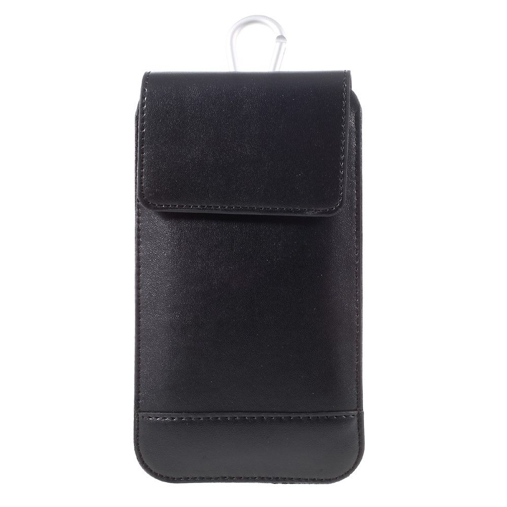 Belt Case Cover Vertical Double Pocket for Wiko Ride 4G (2019) - Black