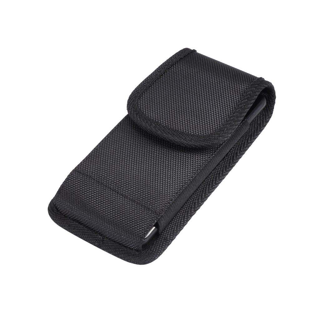 Belt Case Cover Nylon with Metal Clip New Style Business for LG Q9 One (2019) - Black