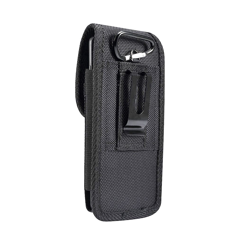 Nylon Belt Holster with Metal Clip and Card Holder for Samsung Galaxy A01 Core (2020)