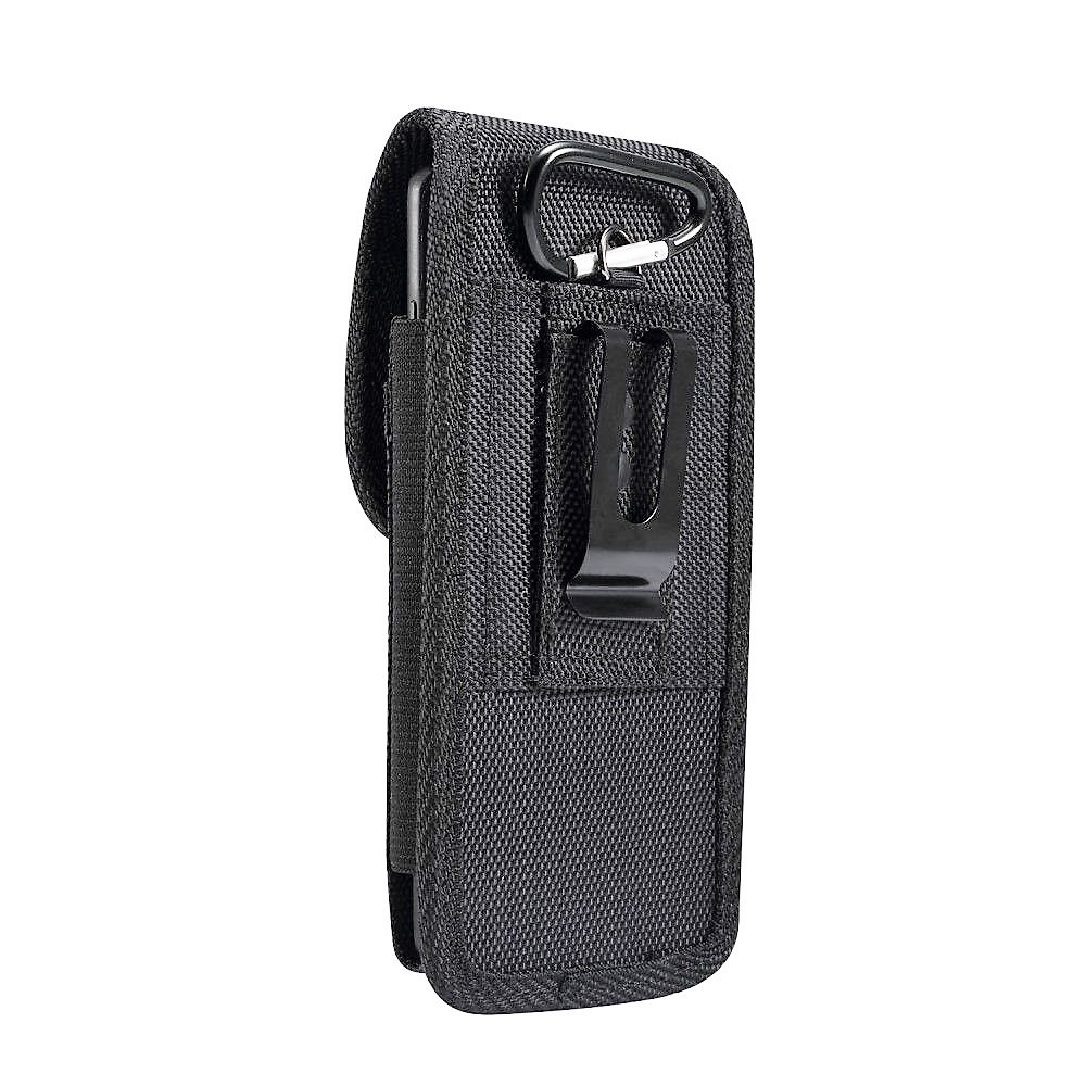 Nylon Belt Holster with Metal Clip and Card Holder for WINGS MOBILE W3 (2020)