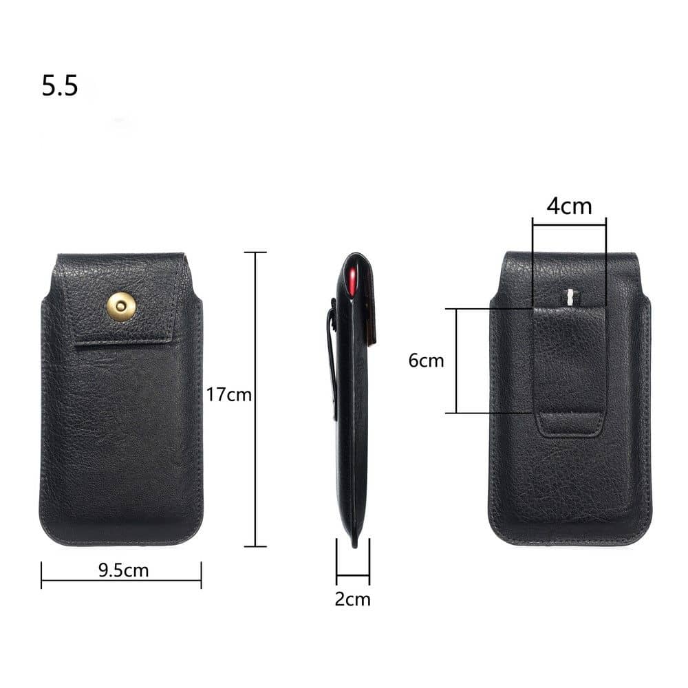 New Design Leather Cover Vertical Belt Case with Magnetic Closure for Huawei Y7p (2020) - Black