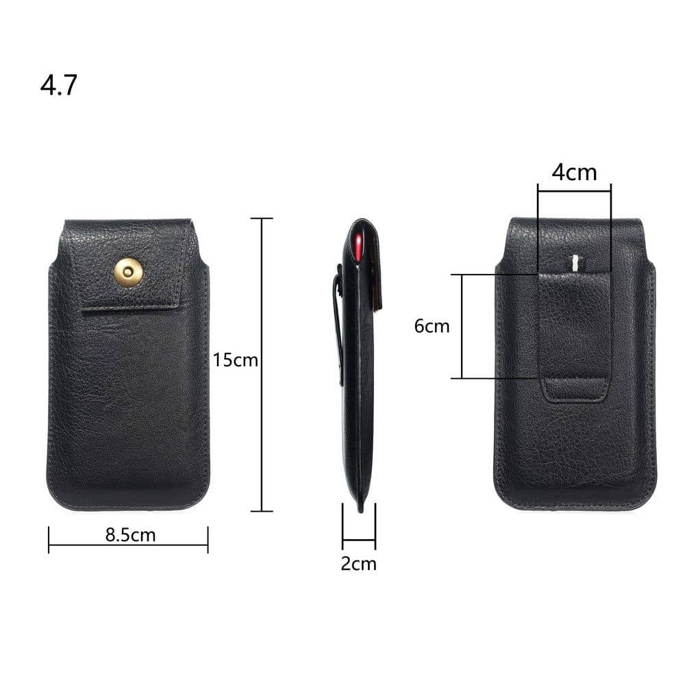 New Design Leather Cover Vertical Belt Case with Magnetic Closure for Samsung SM-A8050 Galaxy A80 (2019) - Black