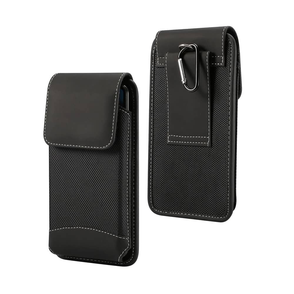 Belt Case Cover Vertical Design Leather and Nylon for Samsung Galaxy A01 Core (2020)