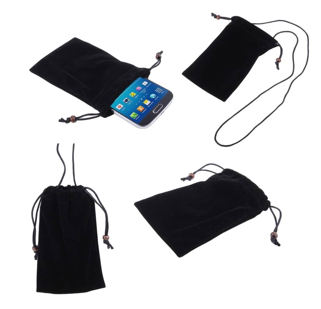 Case Cover with Chain and Loop Closure Soft Cloth Flannel Carry Bag for WALTON PRIMO RX7 MINI (2019)