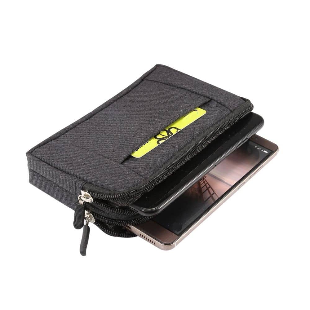 Multipurpose Horizontal Belt Case 2 Compartments Zipper for Blackview BV5500 Plus (2020)